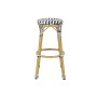 Taburete Home ESPRIT Bicolor Metal ratán sintético 39,5 x 39,5 x 74,5 cm