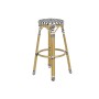 Taburete Home ESPRIT Bicolor Metal ratán sintético 39,5 x 39,5 x 74,5 cm