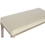 Banqueta Home ESPRIT Blanco Natural Poliéster Madera de caucho 100 x 38 x 43 cm