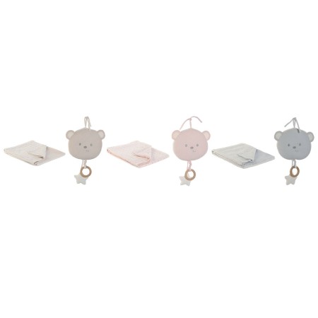 Set de Regalo para Bebé Home ESPRIT Azul Beige Rosa (3 Unidades)