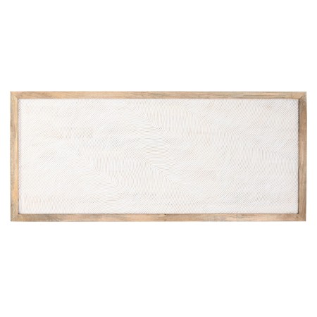 Cabecero de Cama Home ESPRIT Blanco Marrón Madera de mango 180 x 4 x 80 cm