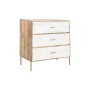 Cajonera Home ESPRIT Blanco Marrón Dorado Hierro Madera de mango Ondas Moderno 80 x 45 x 85 cm