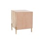 Table de Nuit Home ESPRIT Blanc Marron Doré Fer Bois de manguier 40 x 36 x 50 cm