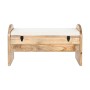 Banquette Home ESPRIT Blanc Naturel Marron Clair Bois de manguier 100 x 36 x 57 cm