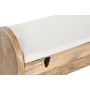 Banqueta Home ESPRIT Blanco Natural Marrón claro Madera de mango 100 x 36 x 57 cm