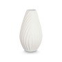 Vase Rayures Blanc Céramique 26 x 49 x 26 cm