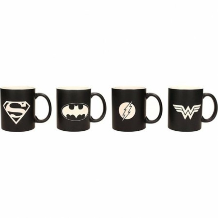 Juego de Tazas SD Toys Universo DC Negro 4 Piezas (4 Unidades)