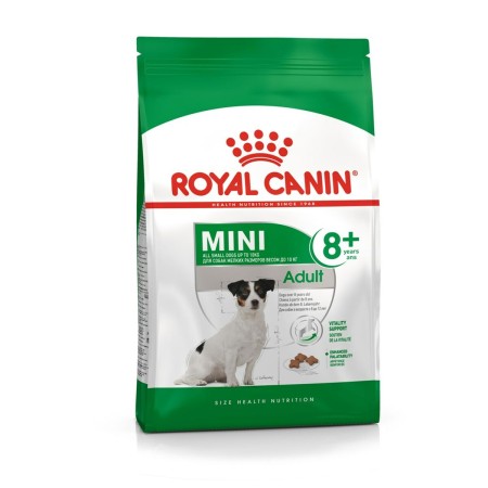 Nourriture Royal Canin Mini Adult 8+ Senior Riz Légumes Oiseaux 8 kg