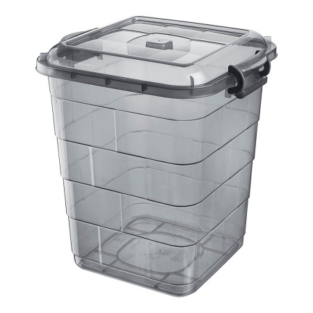 Boîte de rangement Confortime Tetris Gris Plastique (55 L)