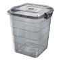 Boîte de rangement Confortime Tetris Gris Plastique (55 L)