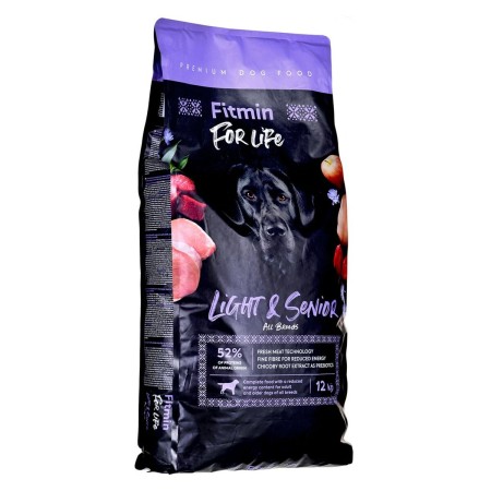 Pienso Fitmin Light & Senior Adulto Ternera Aves 12 kg