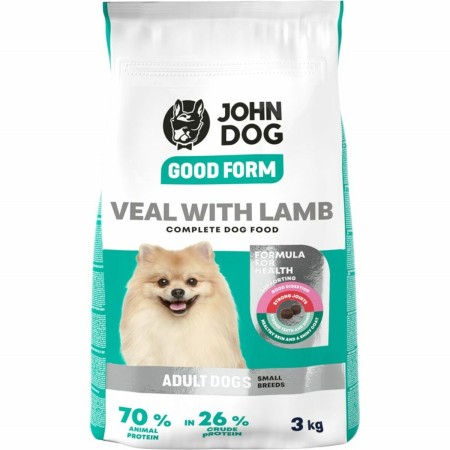 Nourriture John Dog Good Form Adult Adulte Veau Agneau 3 Kg