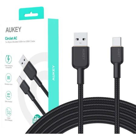 Cable USB-C a USB Aukey CB-NAC1 Negro 1 m