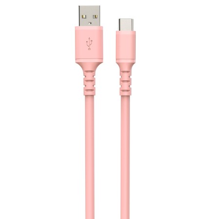 Cable USB A a USB-C DCU Rosa 1 m