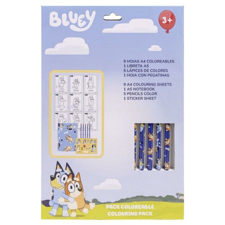 Set de Papelería Bluey 16 Piezas Azul