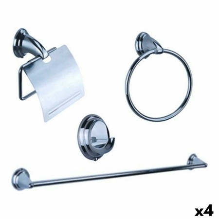 Set de Baño Confortime Acero Inoxidable Plateado (4 Unidades)
