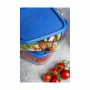 Boîte à lunch Borgonovo  Bleu Rectangulaire 2,3 L (6 Unités)