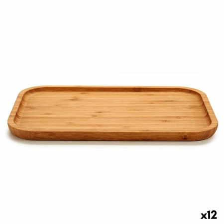Bandeja de Aperitivos Marrón Bambú 30 x 1,5 x 20 cm (12 Unidades)