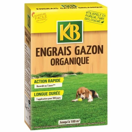 Engrais pour les plantes KB NPK 9-2-2 Organique Pelouse 100 m² 2,5 kg