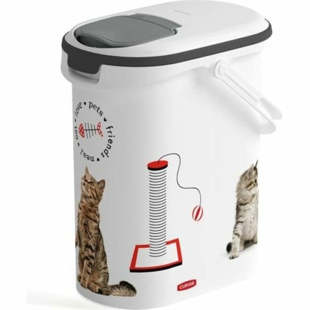 Boîte de nourriture pour animaux Curver Love Pets Chat Blanc 4 Kg