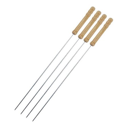 Ensemble de brochettes pour barbecue Wooow Métal Bois (4 pcs)