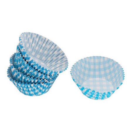 Ensemble de moules à pâtisserie Wooow Bleu Jetable (50 pcs)