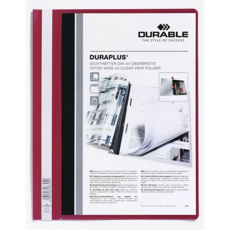 Porte-documents Durable DURAPLUS Rouge Transparent A4 25 Pièces