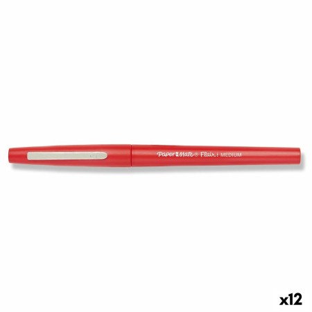 Marqueur Paper Mate Flair Medium Rouge (12 Unités)