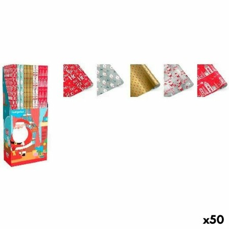 Papier-cadeau Europrice 2 m Noël Multicouleur Rouleau (50 Unités)