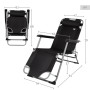 Chaise longue Aktive Noir 153 x 33 x 47 cm