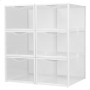 Caja apilable para zapatos Max Home Blanco 6 Unidades Polipropileno ABS 25 x 18,5 x 35 cm