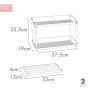 Organizador para Armario de Cocina Max Home Blanco 2 Estantes 2 Unidades 37,5 x 25,5 x 19 cm