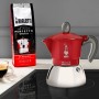 Cafetera Italiana Bialetti Moka Induction Negro Rojo Metal Acero Inoxidable Aluminio 150 ml 200 ml 4 Tazas (1 Pieza)