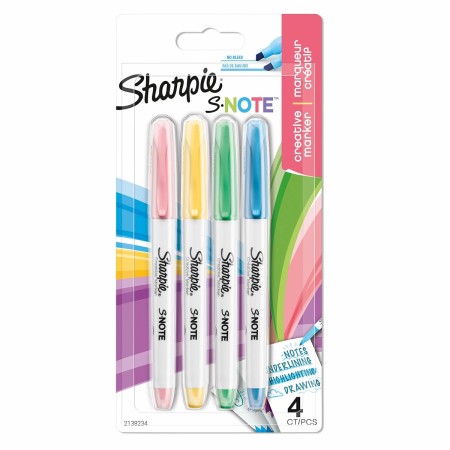 boîte de marqueurs Sharpie S-Note 4 Unités 1-3 mm Multicouleur