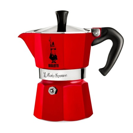 Cafetera Italiana Bialetti Rojo Aluminio 1 Taza 50 ml