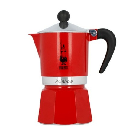 Cafetière Italienne Bialetti Rainbow 6 Tasses Rouge Métal Aluminium 240 ml 300 ml