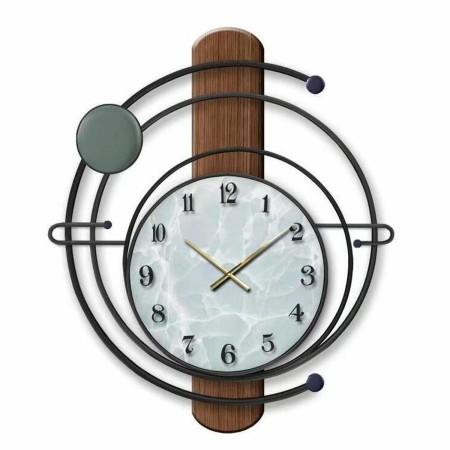 Reloj de Pared DKD Home Decor MDF Negro Plástico Moderno (Reacondicionado B)