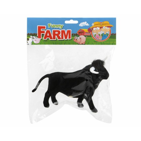 Taureau Funny Farm Noir 16 x 11 cm