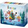 Pâte à modeler en argile Bizak Hey Clay Winter Holidays Noël Boîtes x 18