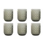 Set de Vasos Home ESPRIT Gris Cristal 240 ml (6 Unidades)