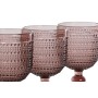 Set de Copas Home ESPRIT Rosa Cristal 240 ml (6 Unidades)
