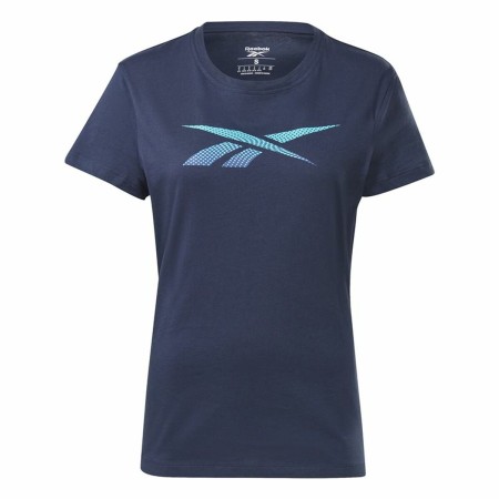 Camiseta de Manga Corta Mujer Reebok Doorbuster Graphic Azul oscuro