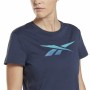 Camiseta de Manga Corta Mujer Reebok Doorbuster Graphic Azul oscuro