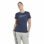 T-shirt à manches courtes femme Reebok Doorbuster Graphic Bleu foncé