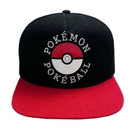 Gorra Unisex Pokémon Trainer 58 cm Negro Rojo Talla única