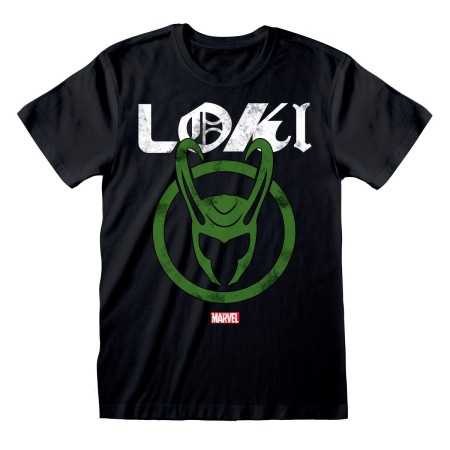 Camiseta de Manga Corta Marvel Distressed Logo Negro Unisex