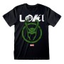 Camiseta de Manga Corta Marvel Distressed Logo Negro Unisex