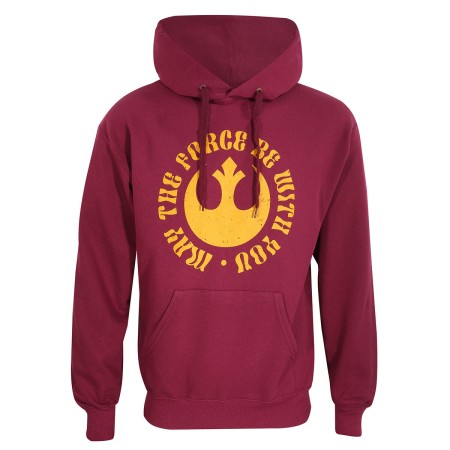 Sweat à capuche unisex Star Wars May The Force Be With You Bordeaux