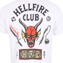 Camiseta de Manga Corta Stranger Things Helfire Club Blanco Unisex