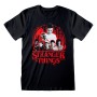 Camiseta de Manga Corta Stranger Things Circle Logo Negro Unisex